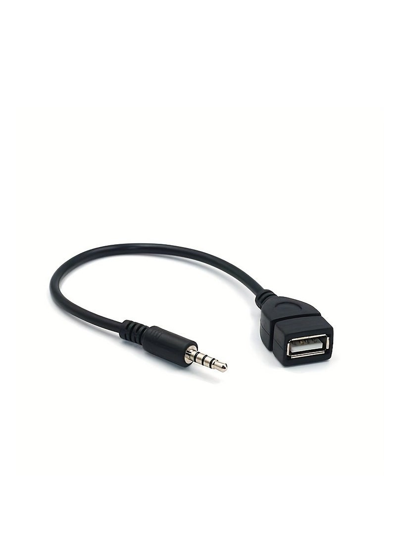 كابل USB إلى 3.5 مم للصوت، كابل محول OTG لتوصيل صوت السيارة والهواتف الذكية والأجهزة اللوحية - Image 2