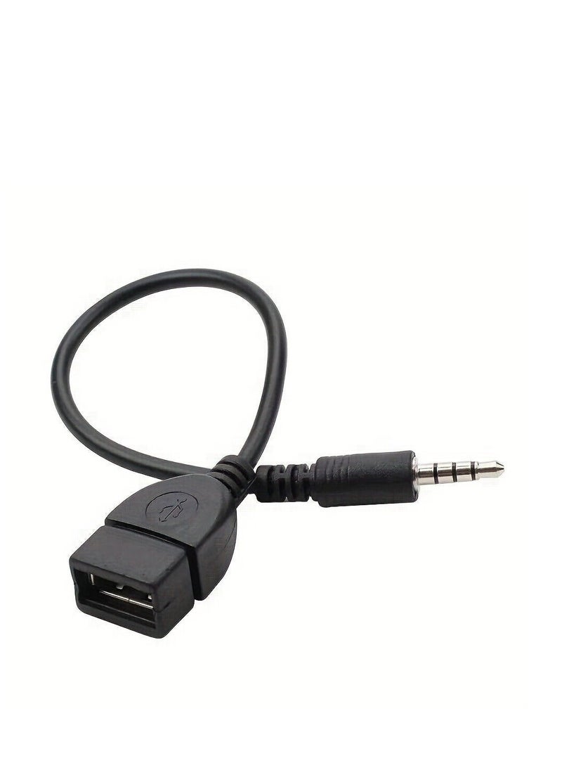USB to 3.5mm Audio Cable, OTG Adapter Cable for Car Stereo, Smartphone and Tablet Audio Connection - Image 2