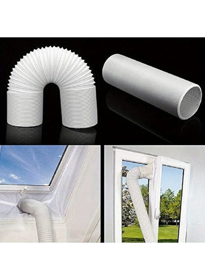 Adjustable Air Duct Hose Heavy Duty 4 Layer Dryer Vent Pipe With 2 Clamps 5 12inch Diameter - Image 3