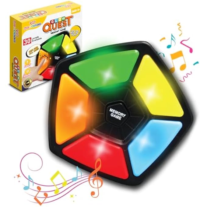 MEMORY GAME LIGHT TOY HANDHELD PUZZLE FOR KIDS INTERACTIVE EDUCATIONAL TOYS WITH LIGHTS AND SOUNDS 30-LEVEL BRAIN CHALLENGE HELPS FOCUS BIRTHDAY GIFT FOR BOYS GIRLS AGES 3 4 5 6 7+ - Image 1
