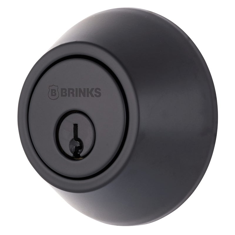 BRINKS Transitional Single Cylinder Deadbolt Lock Door Lock Built for Residential Protection ANSI Grade 2 Security Tuscan Bronze