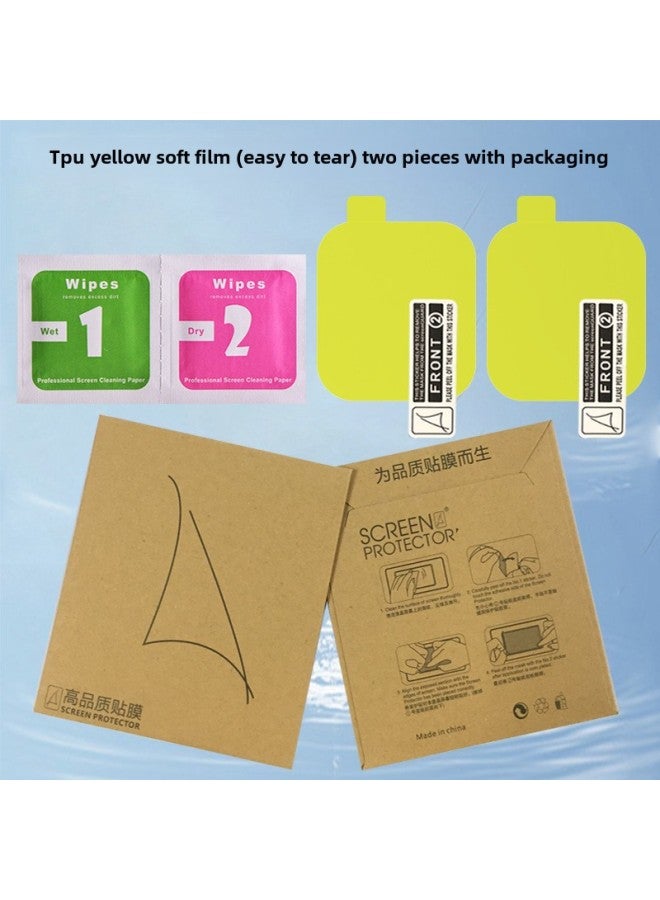 Suitable For Honor Pro HaylouWatch Watch Film PMMA Composite Hot Bending Full Screen TPU Water Coagulation Protective Film-Color:TPU Yellow Soft Film (easy To Tear) Two Pieces-Size:Honor Choose Haylou Watch - Image 1