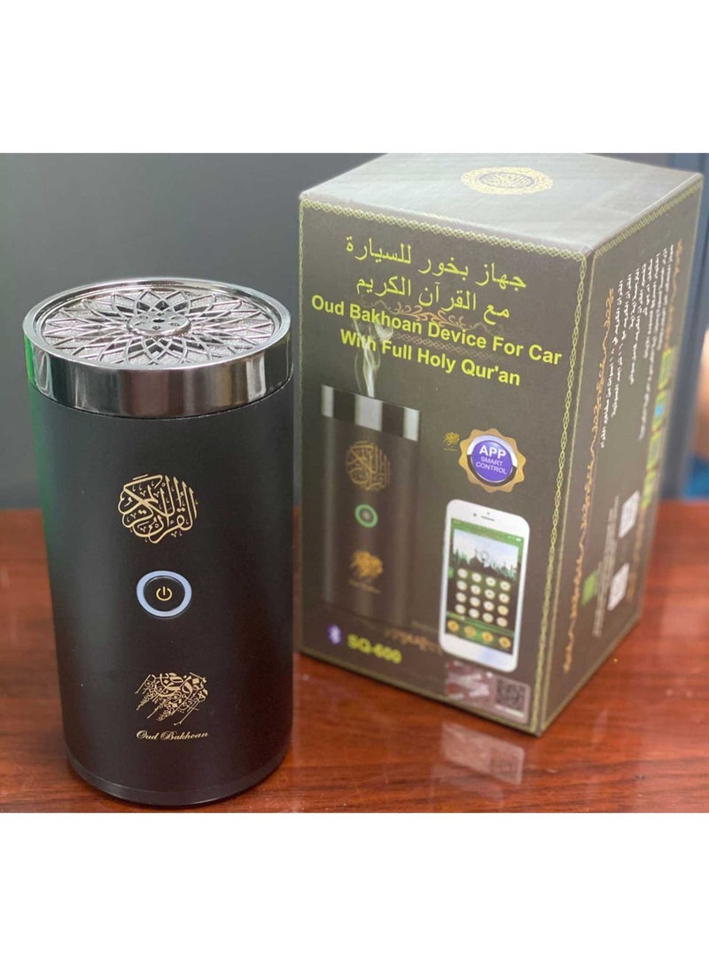 عود بخوان مبخرة كهربائية 2 في 1 مع مكبر صوت للقرآن الكريم، وموزع روائح البخور مع جهاز تحكم عن بعد للسيارة والمكتب والمنزل وغرفة النوم وغرفة المعيشة وغرفة الدراسة والمنتجع الصحي - Image 2