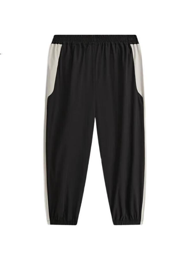Mqd Boys' Summer New Casual Color Block Long Pants Black 160 - Image 3