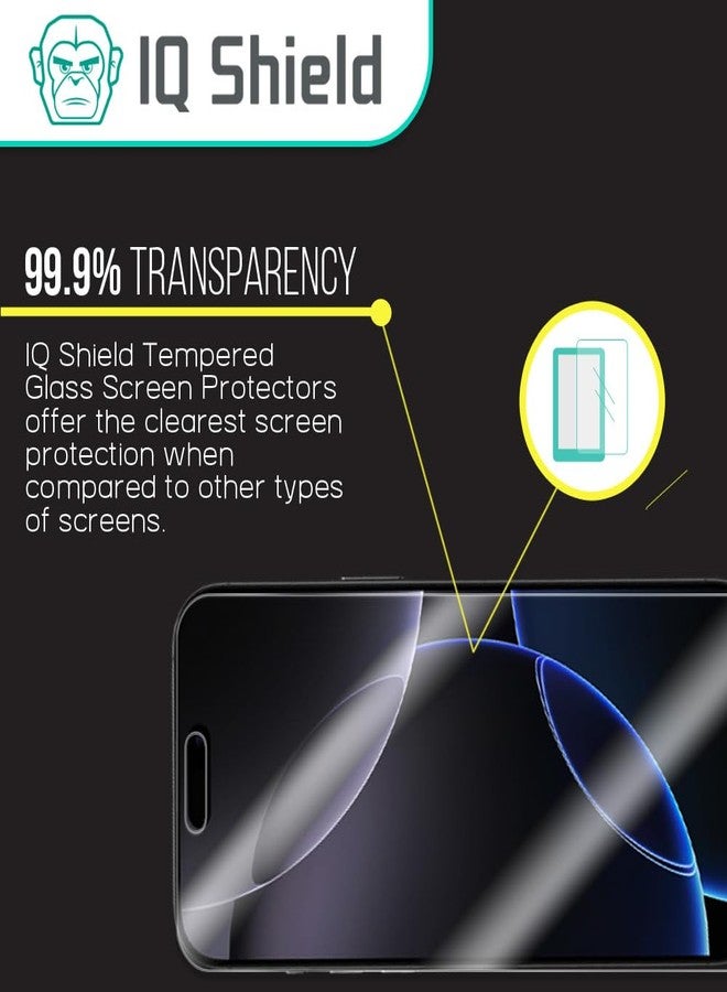 IQShield 3 Pack for iPhone 16 Pro Max 6.9 Inch Clear Tempered Glass Screen Protector, Case- Friendly, HD and Transparent Shatter-Proof Shield, Easy Install Anti-Scratch 99% Touch Accuracy - Image 5