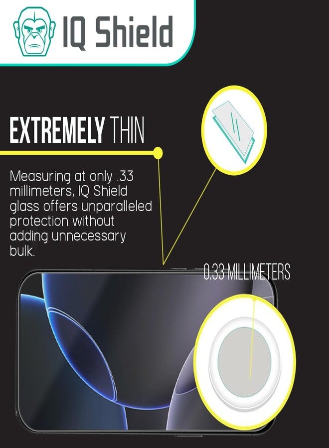 IQShield 3 Pack for iPhone 16 Pro Max 6.9 Inch Clear Tempered Glass Screen Protector, Case- Friendly, HD and Transparent Shatter-Proof Shield, Easy Install Anti-Scratch 99% Touch Accuracy - Image 4