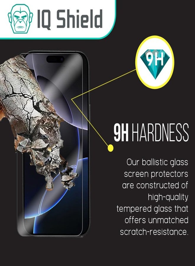 IQShield 3 Pack for iPhone 16 Pro Max 6.9 Inch Clear Tempered Glass Screen Protector, Case- Friendly, HD and Transparent Shatter-Proof Shield, Easy Install Anti-Scratch 99% Touch Accuracy - Image 2