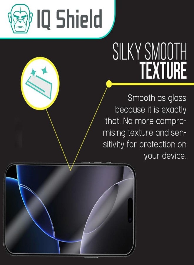 IQShield 3 Pack for iPhone 16 Pro Max 6.9 Inch Clear Tempered Glass Screen Protector, Case- Friendly, HD and Transparent Shatter-Proof Shield, Easy Install Anti-Scratch 99% Touch Accuracy - Image 3
