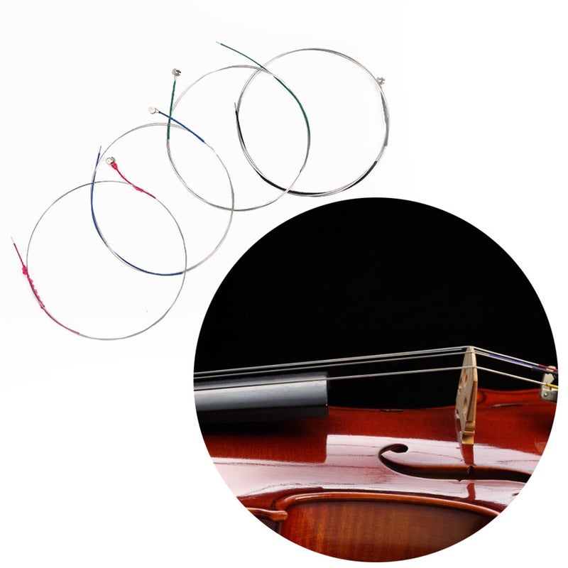 4Pcs Violin Strings Set Silver Stainless Steel Musical Instrument Accessories for 4/4 - Image 4