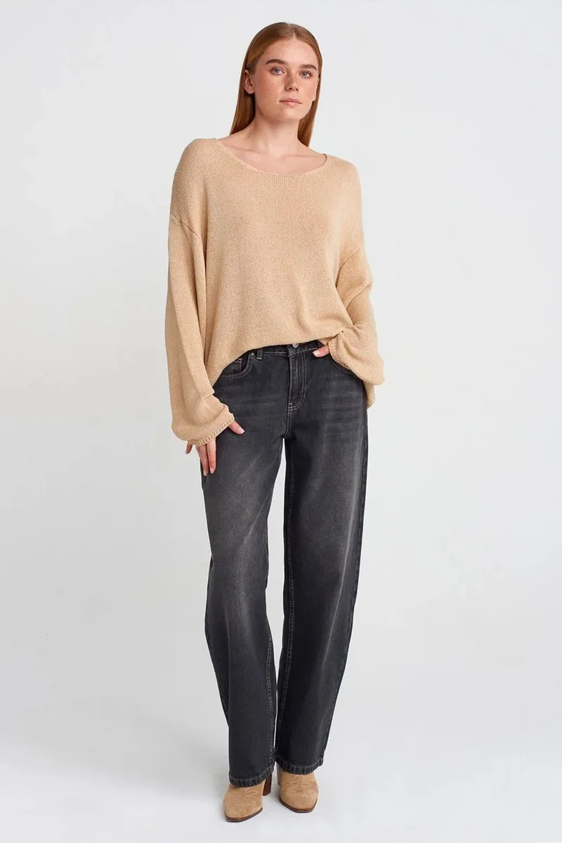 DILVIN High-Waist Balloon Wide-Leg Jeans