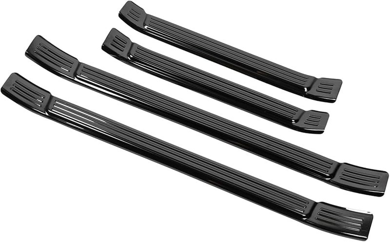 Black Brushed Door Sill Protector Scratch Stainless Steel Scuff Plate Trim For Tacoma 2024 - Image 3