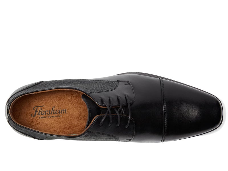 Florsheim Jackson Cap Toe Oxford Formal Shoe for Men - Leather Upper with Man-Made Lining, Snipped Toe, and Blind Eyelets Black 9 M (D) - Image 3