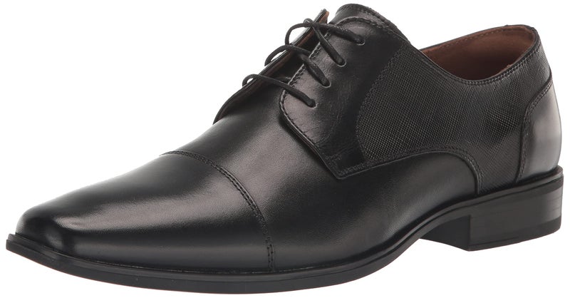 Florsheim Jackson Cap Toe Oxford Formal Shoe for Men - Leather Upper with Man-Made Lining, Snipped Toe, and Blind Eyelets Black 9 M (D) - Image 1