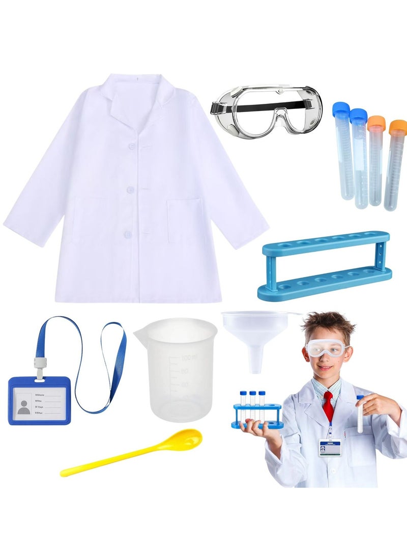 Home Smart Home Smart Kids Lab Coat Scientist Costume with Accessory for Boys and Girls Good Learning Activity for Children's  - Image 1