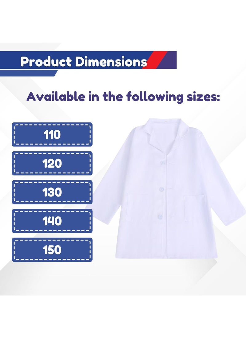 Home Smart Home Smart Kids Lab Coat Scientist Costume with Accessory for Boys and Girls Good Learning Activity for Children's  - Image 4