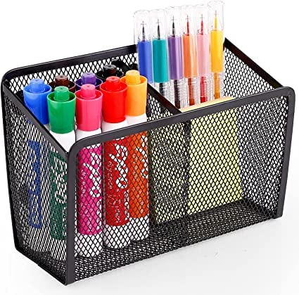 MeRaYo Magnetic Pen Holder Pen Stand Stationery Organizer Desk Organizer for Office Table Marker Holder for Whiteboard, Refrigerator, Locker and other Metal Surfaces - Image 1