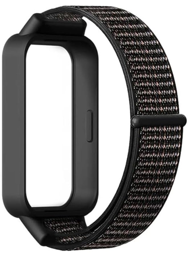 Smartwatch band compatible with Xiaomi Redmi Band 3/Xiaomi Smart Band 9 Active. Breathable sports band, nylon replacement wristband, X-Tech accessory for Xiaomi Redmi Smart Band 3 - Black - Image 3