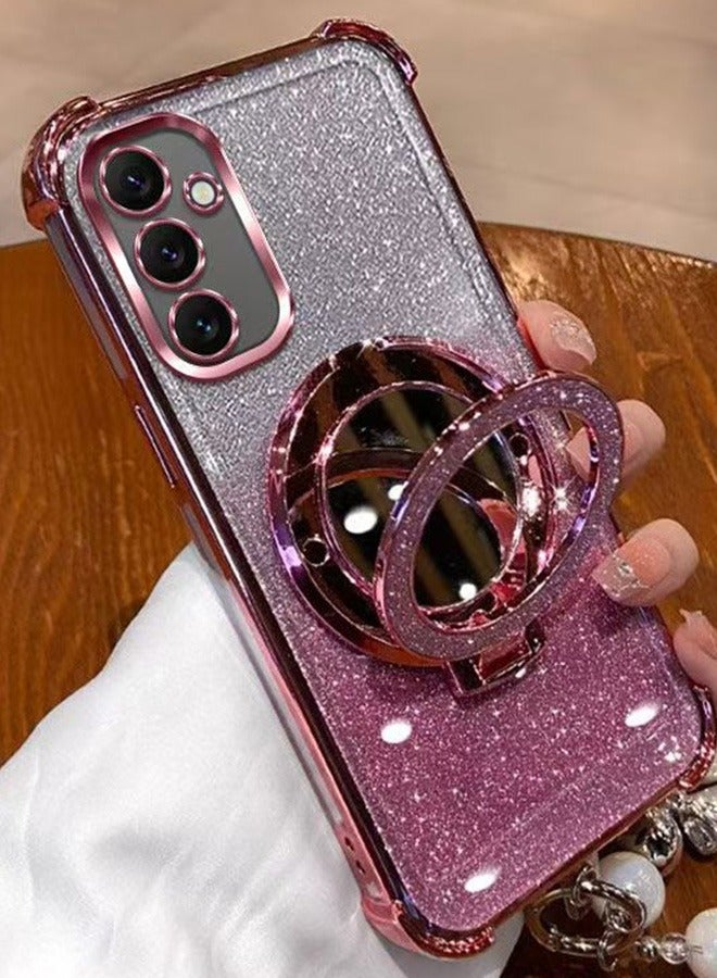 Geustos Suitable for Samsung Galaxy A56 5G Electroplated Shiny Stand Mobile Phone Protective Case - Image 4