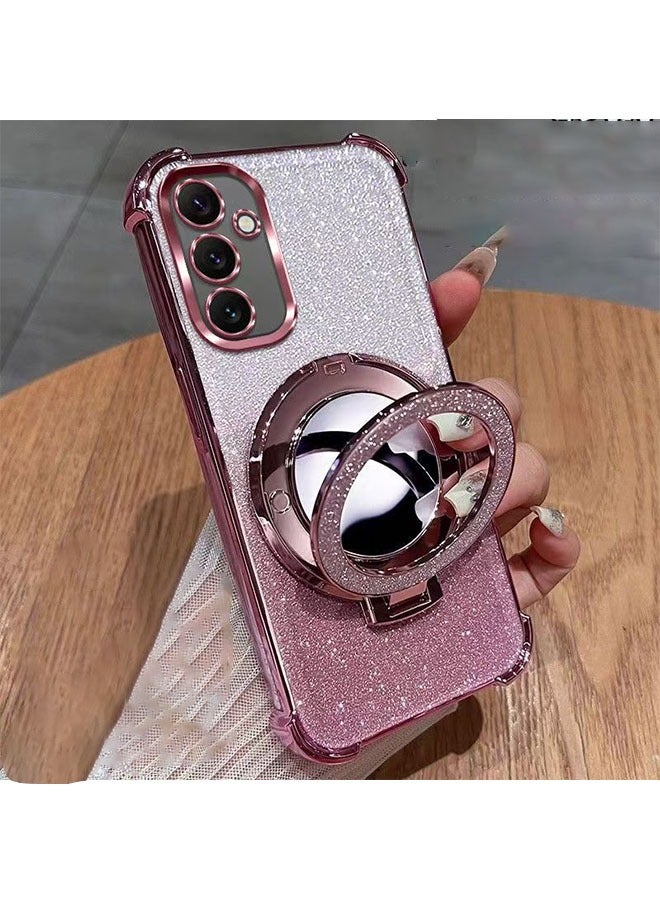 Geustos Suitable for Samsung Galaxy A56 5G Electroplated Shiny Stand Mobile Phone Protective Case - Image 1