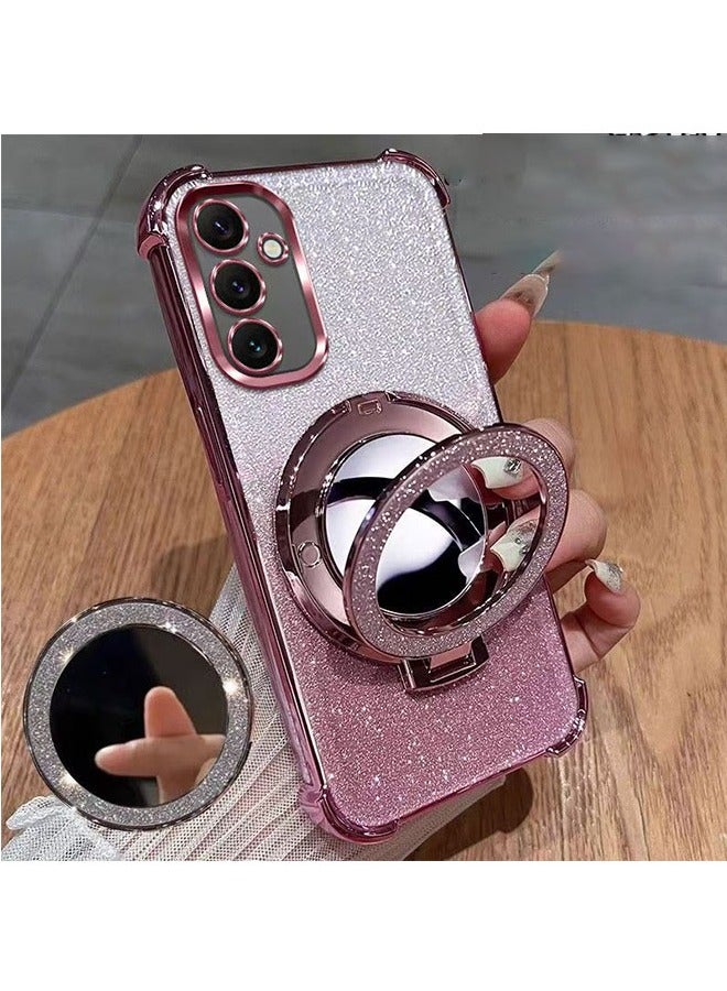 Geustos Suitable for Samsung Galaxy A56 5G Electroplated Shiny Stand Mobile Phone Protective Case - Image 2
