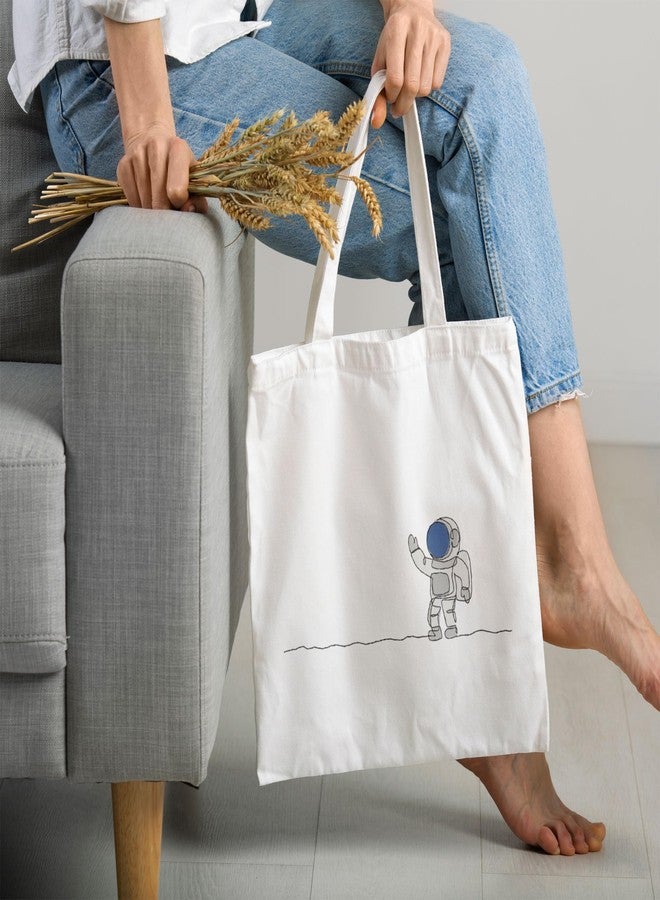 ARTBUG Tote Bag for Women with zip, Aesthetic Canvas tote bag for college girls, office, stylish and reusable - Astronaut - D No - 151 - Image 2