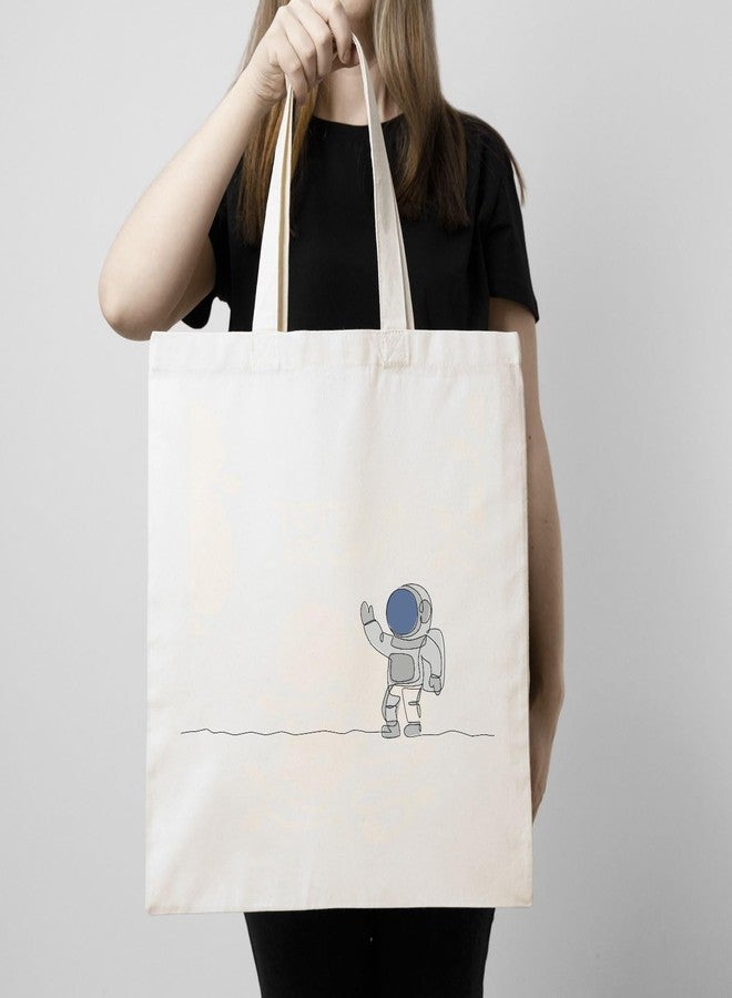 ARTBUG Tote Bag for Women with zip, Aesthetic Canvas tote bag for college girls, office, stylish and reusable - Astronaut - D No - 151 - Image 3
