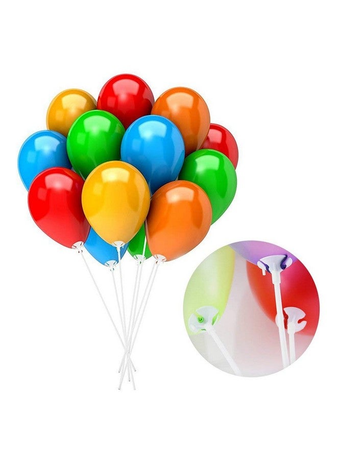 Horolas Holoras 100 Pcs Balloon Sticks with Base, Plastic Balloon Sticks Baloon Holder Balloon Straws for Party, Birthday, Wedding, Anniversary Decoration, Black - Image 4