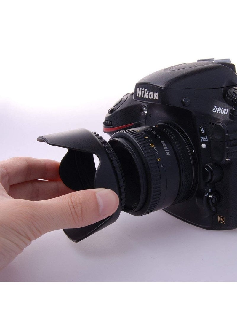 Generic - 6 in 1 Kit Lens Cap Hood UV+CPL+FLD Circular Polarizer Filter Case for Canon/Nikon/Sony/Olympus/Pentax/Panasonic Camera Lenses (55MM) - Image 1