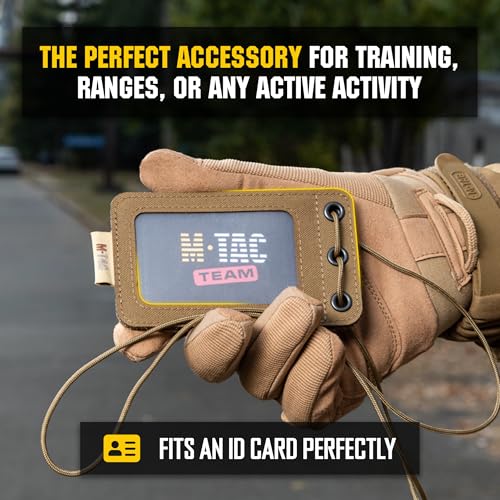M-Tac Tactical Hanging ID Card and Patch Holder with Hook and Loop Surface and Draw Cord (Coyote) - Image 2