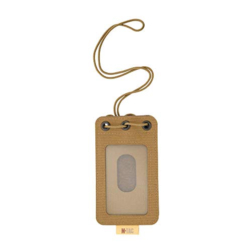 M-Tac Tactical Hanging ID Card and Patch Holder with Hook and Loop Surface and Draw Cord (Coyote) - Image 1