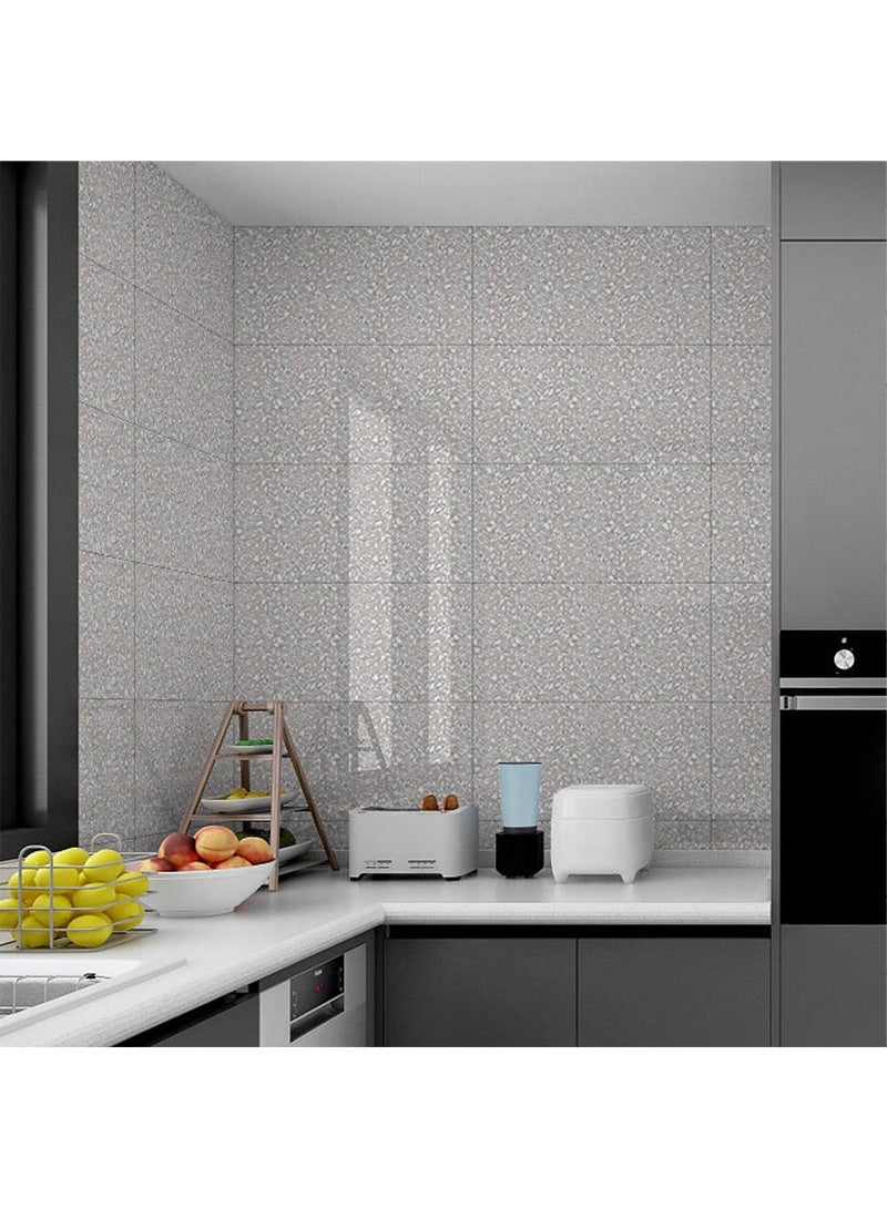 10pcs set Kitchen Oil-proof Terrazzo Stickers Self-adhesive Tile Stove High Temperature Wall Stickers Quartz Stone Wallpaper 30*30cm  - Image 2