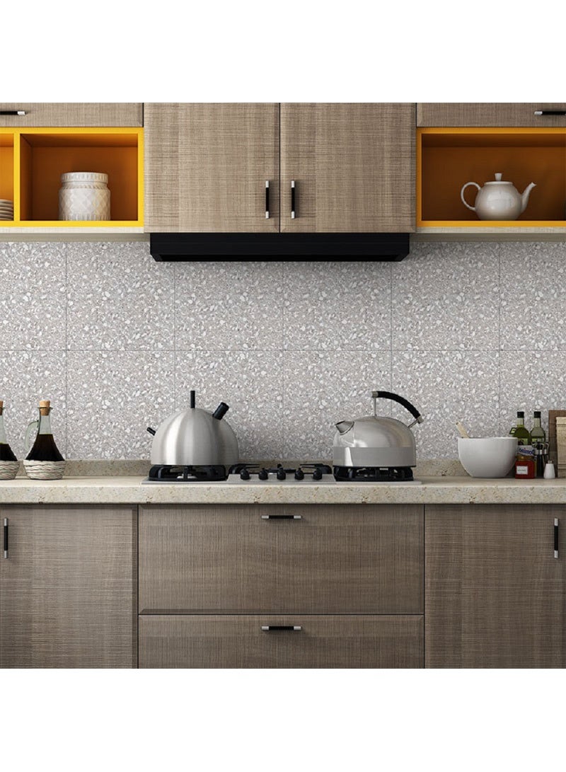 10pcs set Kitchen Oil-proof Terrazzo Stickers Self-adhesive Tile Stove High Temperature Wall Stickers Quartz Stone Wallpaper 30*30cm  - Image 3