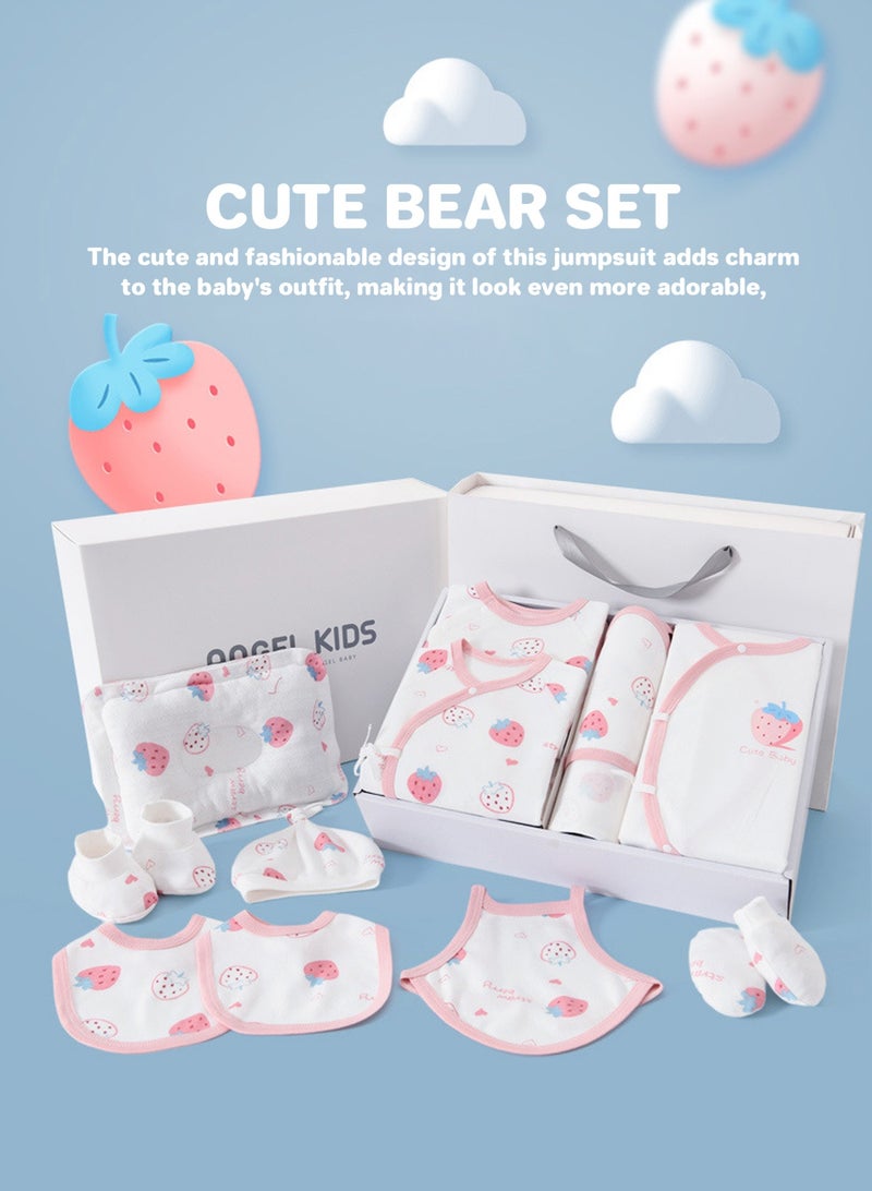 URbazaar 21PCS Newborn Baby Gift Set, Newborn Layette Gift Set for Boys and Girls, Babies Essential Clothes Accessories with Baby Blanket, 100% Premium Cotton, for Spring Summer Autumn Winter Four Seasons - Image 3