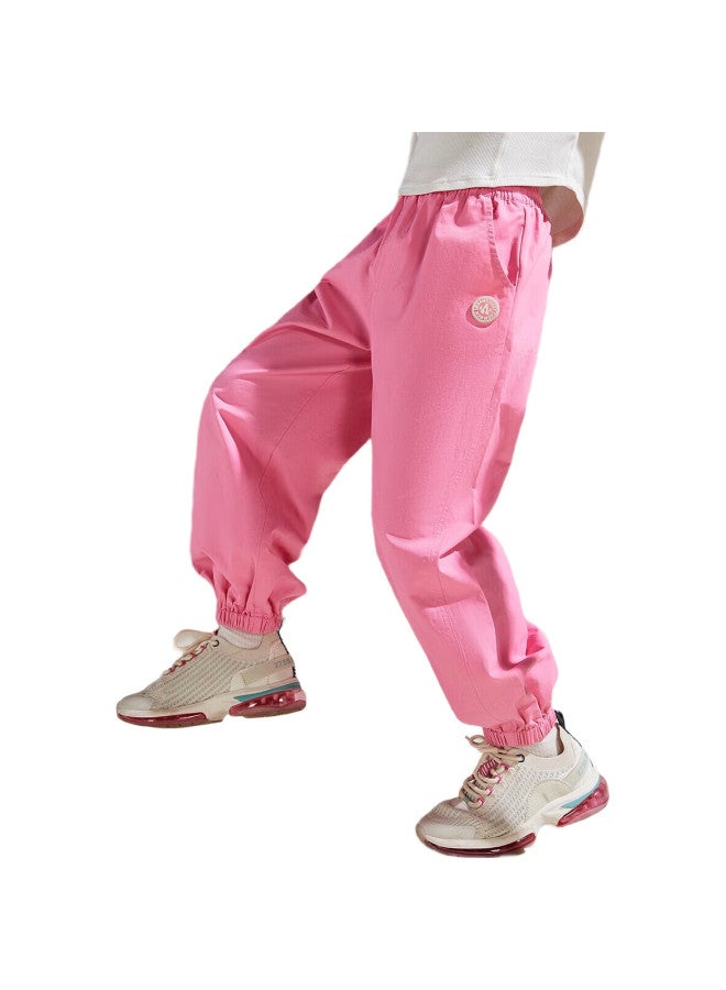 Ask Junior Girls' Autumn Lightweight Pants With Side Cut-Outs, Label, Mosquito-Repellent, Sports Pants, Joggers, Running Pants, Size 160 - Image 1