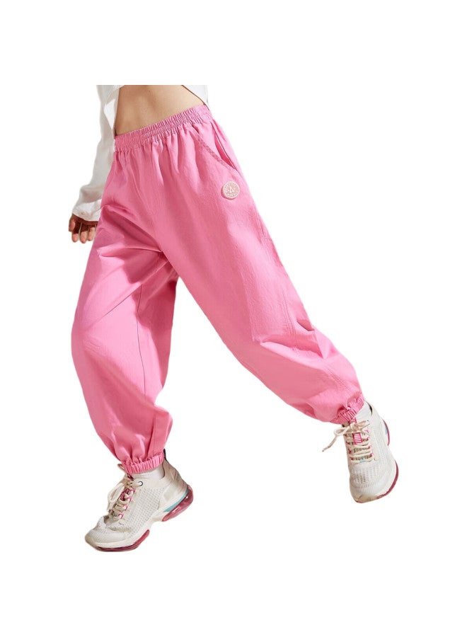 Ask Junior Girls' Autumn Lightweight Pants With Side Cut-Outs, Label, Mosquito-Repellent, Sports Pants, Joggers, Running Pants, Size 160 - Image 3