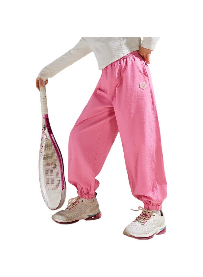 Ask Junior Girls' Autumn Lightweight Pants With Side Cut-Outs, Label, Mosquito-Repellent, Sports Pants, Joggers, Running Pants, Size 160 - Image 2