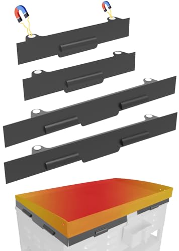 Koutemie Upgraded Wind Guards for 17 Blackstone Griddle 4 Packs Magnetic Wind Screens for Grill Accessories Fit with Rear Grease Cup Hood and Side Shelf Grilling Gifts Black - Image 1