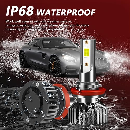 IHNZCB Fit for Chevrolet Silverado 1500(2007-2015) Chevy Silverado 2500 HD 3500 HD(2007-2019) Combo 9005 High Beam H11 Low Beam LED Headlight + 5202/H16 Fog Light Bulbs Kits,6000K Super Brighter - Image 4