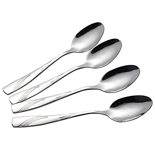 Nicesh 16Piece Stainless Steel Dinner Spoons 819Inch