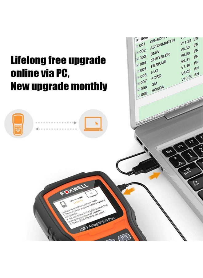 Foxwell NT630 Plus OBD2 Scanner ABS SRS Code Reader - Image 2