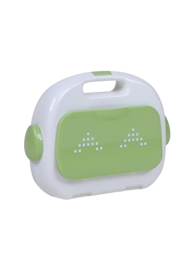 XiuWoo Children's Bento Lunch Box Fresh-Keeping Lunch Box Lunch Plate With Fork-Green  - Image 5
