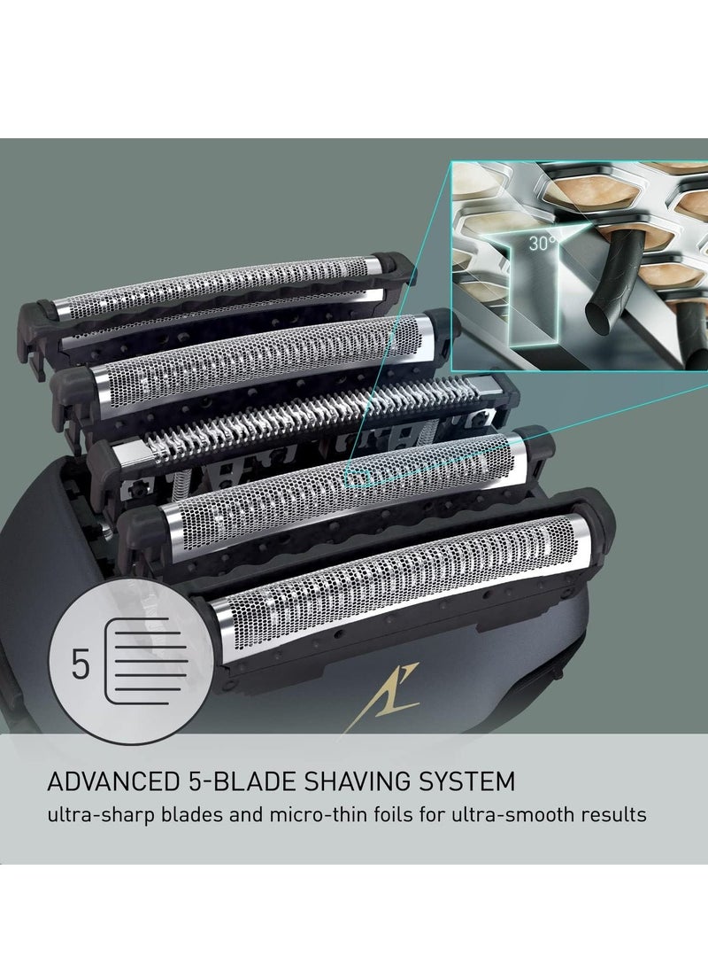 Panasonic - Panasonic ARC5 Electric Razor for Men with Pop-up Trimmer, Wet Dry 5-Blade Electric Shaver with Intelligent Shave Sensor and 16D Flexible Pivoting Head - ES-LV67-K (Black) - Image 1