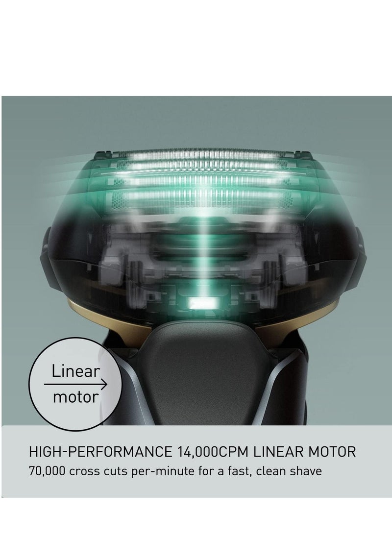 Panasonic - Panasonic ARC5 Electric Razor for Men with Pop-up Trimmer, Wet Dry 5-Blade Electric Shaver with Intelligent Shave Sensor and 16D Flexible Pivoting Head - ES-LV67-K (Black) - Image 1