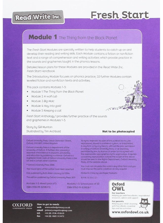Read Write Inc. Fresh Start: Modules 1-5 - Mixed Pack of 5 - Image 2