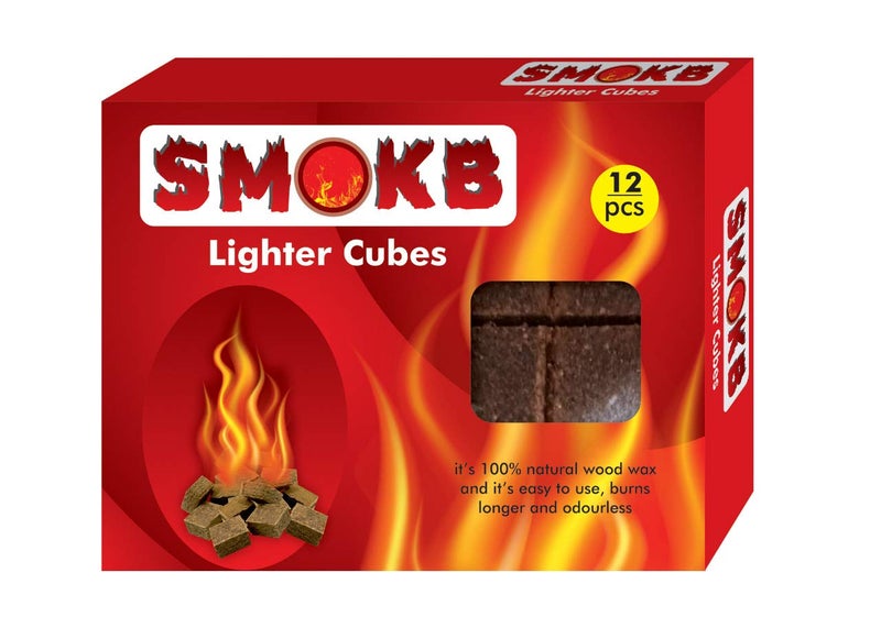 SMOKB Fire Starter Cubes Lighter Blocks for Barbecue Charcoal Briquettes (Set of 4) - Image 2