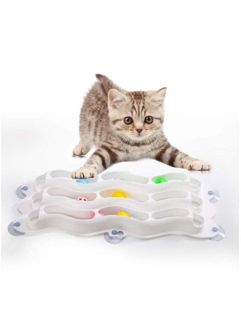 تريل بول 3 طبقات متعة الألعاب التفاعلية جذب وتمارين مصاصة لعبة القط حفظ الفضاء - Image 3