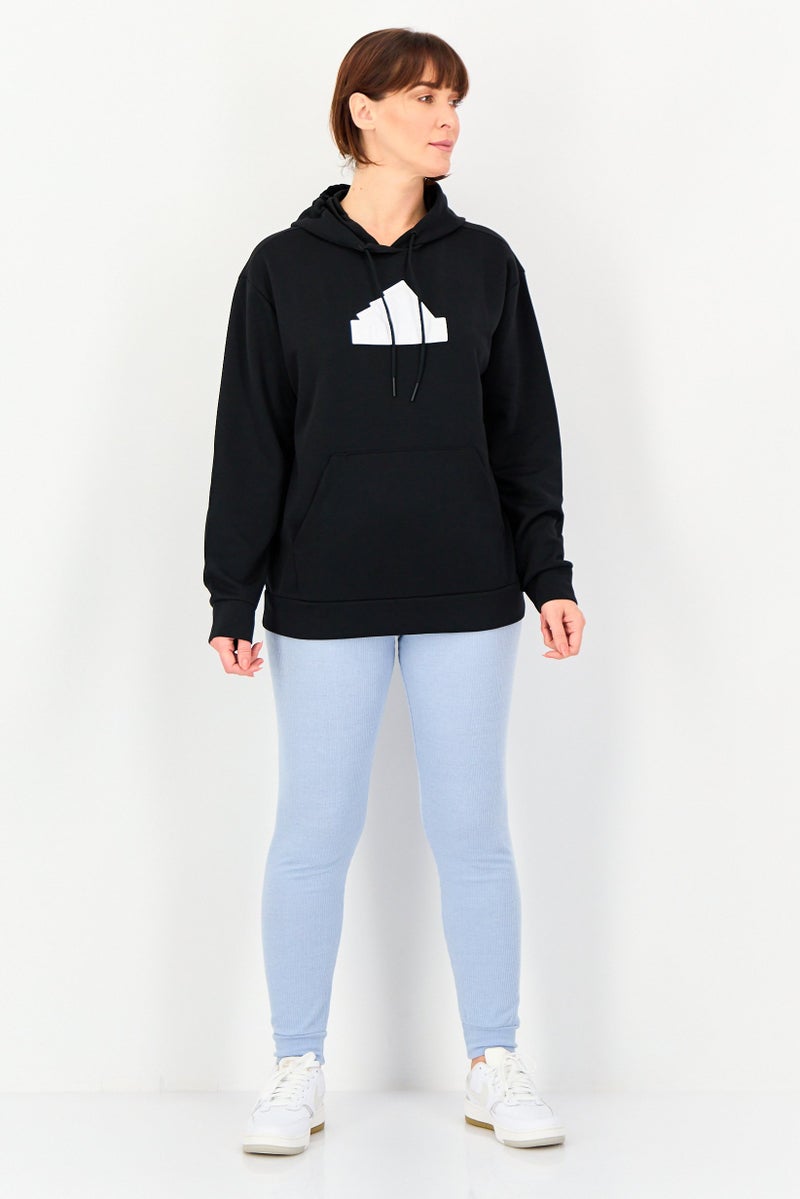 Adidas هودي رياضي نسائي بأكمام طويلة مناسب في الهواء الطلق، أسود - Image 4