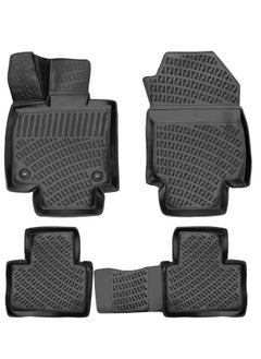 RIZLINER RizLiner Hyundai Accent 2018-2023 Floor Mats 3D Custom Fit Compatible with  Car Mats Laser Measured 1st & 2nd Row Floor Liners All Weather Non-Slip (Black)  - Image 1