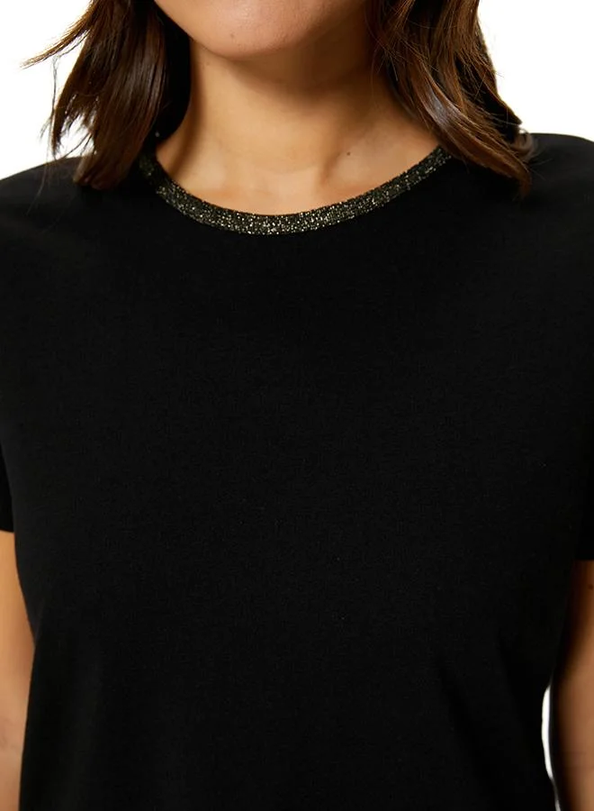 Koton  Glitter Detail T-Shirt for Women | Best Price UAE