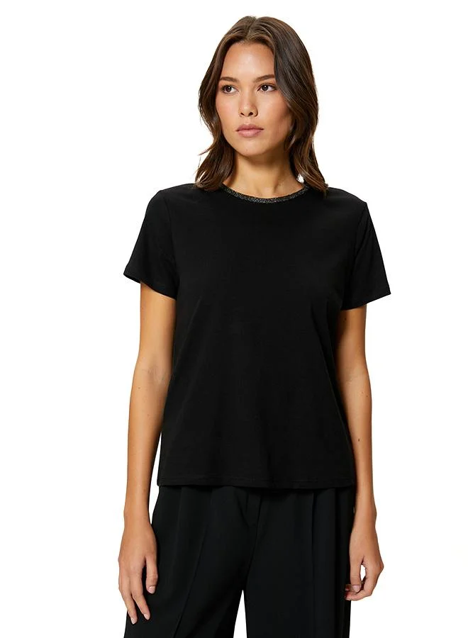 Koton  Glitter Detail T-Shirt for Women | Best Price UAE